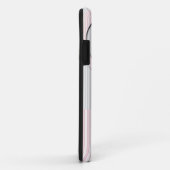 Roze hartritmepatroonstriped #1 - iPhone Case (Achterkant/rechts)