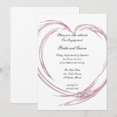 Roze hartverwarmingsfeest kaart (Voorkant / Achterkant)