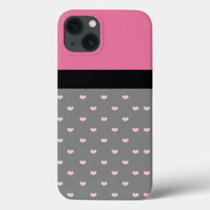 Roze hartverwarmingstoestel in Pad-luchttas iPhone 13 Hoesje