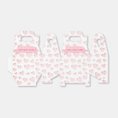 Roze hartvorm Faux papier uitgesneden Bedankdoosjes (Uitgevouwen)