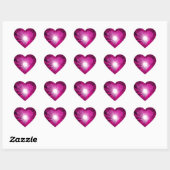 Roze hartvorm sticker (Vel)