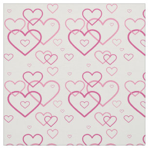 Roze Hartvormen Patroon Stof