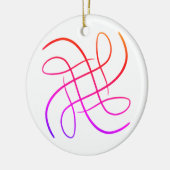 Roze Hashy Mandala #8 Keramisch Ornament (Links)