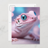 Roze hazard feestdagenkaart (Voorkant / Achterkant)