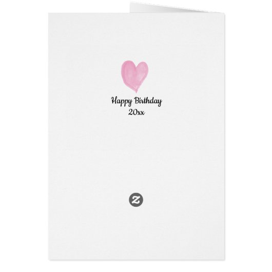 Roze Heart Happy 40th Birthday Goddochter (Achterkant)