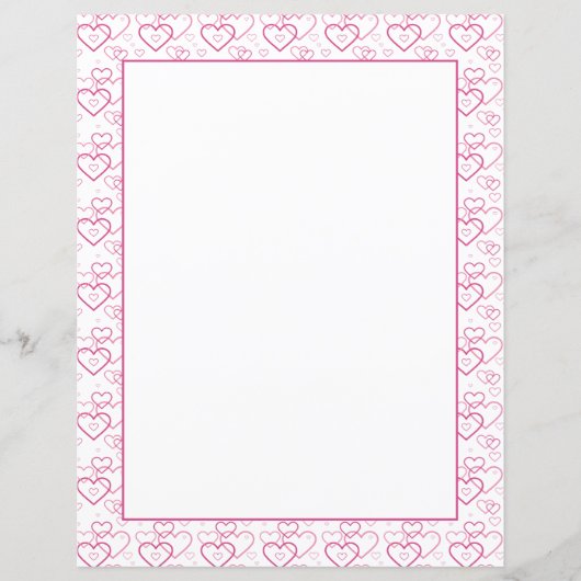 Roze Heart Shapes Patroon (Voorkant)