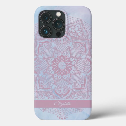  roze Heilige Lotus Flower Blossom Mandala Case-Mate iPhone Case (Achterkant)