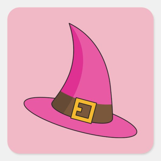 Roze Heks Pet Vierkante Sticker (Voorkant)