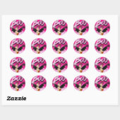 Roze heks sticker (Vel)