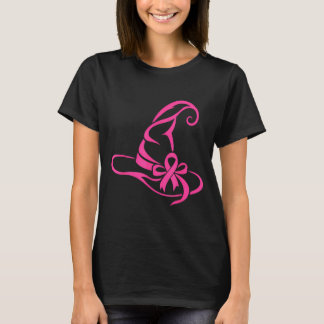 Roze heksenhoed borstkanker bewustzijnslint t-shirt