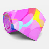 Roze, heldere, boze Stropdas (Opgerold)