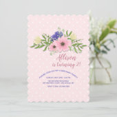 Roze Helling Uitnodiging (Staand voorkant)