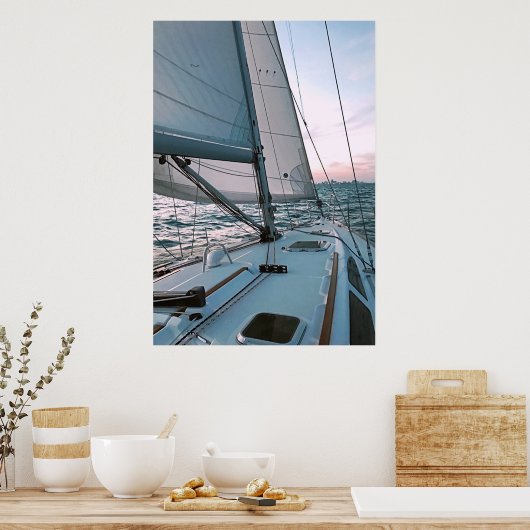 Roze hemel bij nachtelijke slachterijen - opgeruim poster (Keuken)