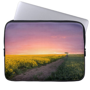 Roze hemel 's nachts laptop sleeve