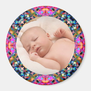 Roze Herfst Lijst Baby Girl Gift Foto grootouder Magneet