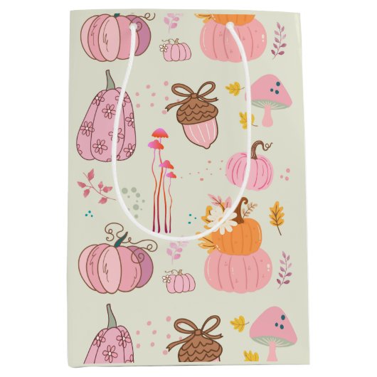 Roze Herfst Medium Cadeauzakje (Voorkant)