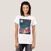 Roze herfstnacht t-shirt (Voorkant volledig)
