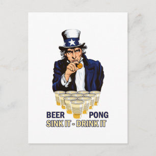 Roze het Drink het Abe Lincoln Briefkaart