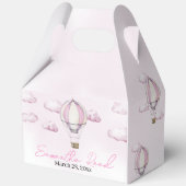 Roze Hete Luchtballon Baby shower Favoriet Box Bedankdoosjes (Voorkant)