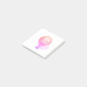 Roze  hete luchtballon - kaartennoten post-it® notes (Schuin)