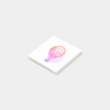 Roze hete luchtballon - kaartennoten