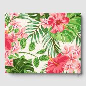 Roze Hibiscus 80ste verjaardag gastenboek (Achterkant)