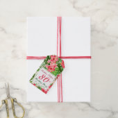 Roze Hibiscus 80th Birthday Party Gift Label Cadeaulabel (Met Touw)