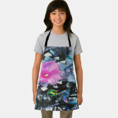 Roze Hibiscus Black en White Landscape Collage Schort (Insitu)