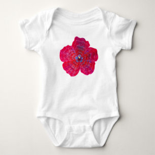 Roze Hibiscus Bloem Baby Bodysuit