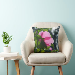 Roze Hibiscus Bloem Persoonlijk Kussen
