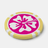 Roze Hibiscus bloem poker chip golfbal markers (Enkel)