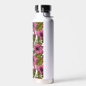 Roze hibiscus bloemen waterfles (Links)