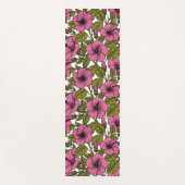 Roze hibiscus bloemen yogamat (Voorkant)