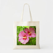 Roze Hibiscus Canvas tas (Voorkant)