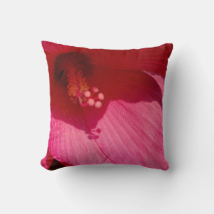 Roze Hibiscus Close-Up Photo Cushion 41 cm x 41 cm Kussen