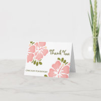 Roze Hibiscus Dank Je Kaarten