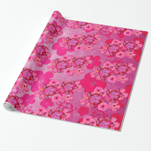 Roze Hibiscus en Schildpadden Honu Cadeaupapier