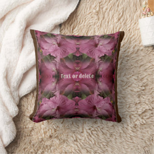 Roze Hibiscus Flower Art gepersonaliseerd Kussen