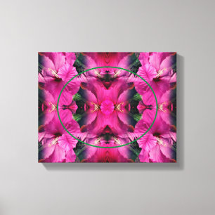 Roze Hibiscus Flower Creëer Uw eigen foto Canvas Afdruk