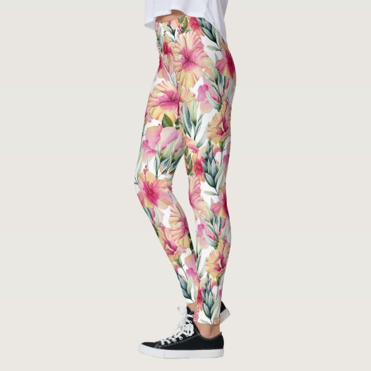 Roze Hibiscus Garden Leggings (Links)