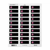 Roze Hibiscus Hawaii Bloem Gepersonaliseerd Sjablo Etiket (Full Sheet)