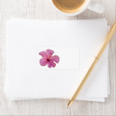 Roze Hibiscus Hawaiian Flower Gepersonaliseerd Sja Etiket (Insitu)