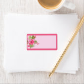 Roze Hibiscus Hawaiian Mailing Adres Etiket (Insitu)
