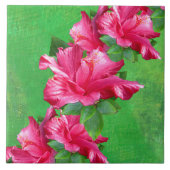 Roze Hibiscus Lei Tile Tegeltje (Voorkant)
