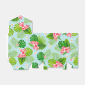 Roze Hibiscus Palm Gift Box Bedankdoosjes (Uitgevouwen)