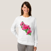 Roze Hibiscus Queen Shirten T-shirt (Voorkant volledig)