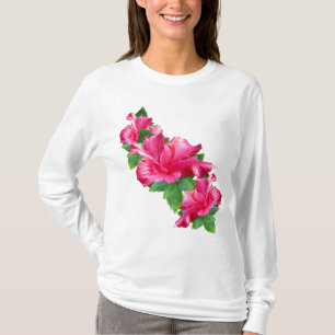 Roze Hibiscus Queen Shirten T-shirt
