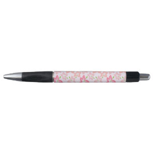 Roze hibiscus, roze bloemen, patroon van bloemen pen