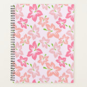 Roze hibiscus, roze bloemen, patroon van bloemen planner (Voorkant)