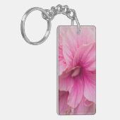 Roze Hibiscus Sleutelhanger (Voorkant Links)